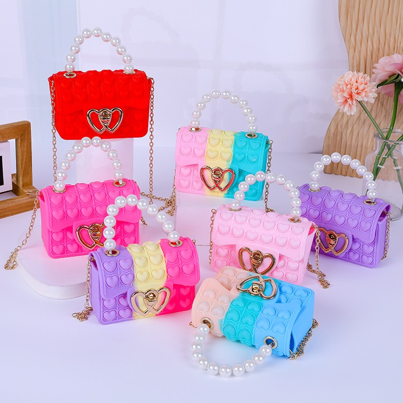 Wallet Chain Bag - Bolso de gelatina de burbujas de