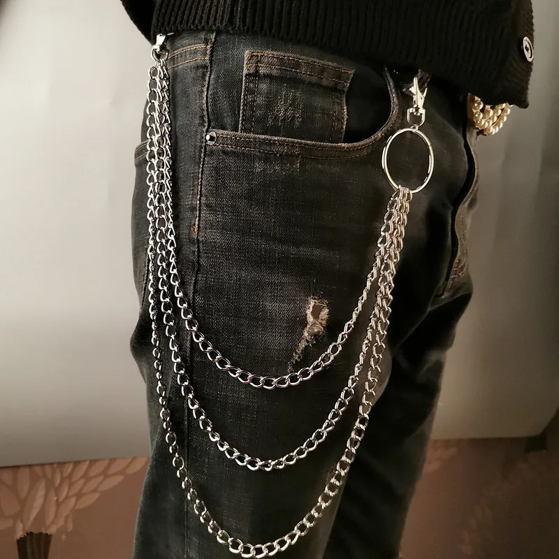Wallet Chain Bag - Cadena de cinturón metálica estilo punk