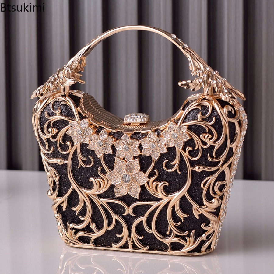 Wallet Chain Bag - Bolsos de noche de metal huecos