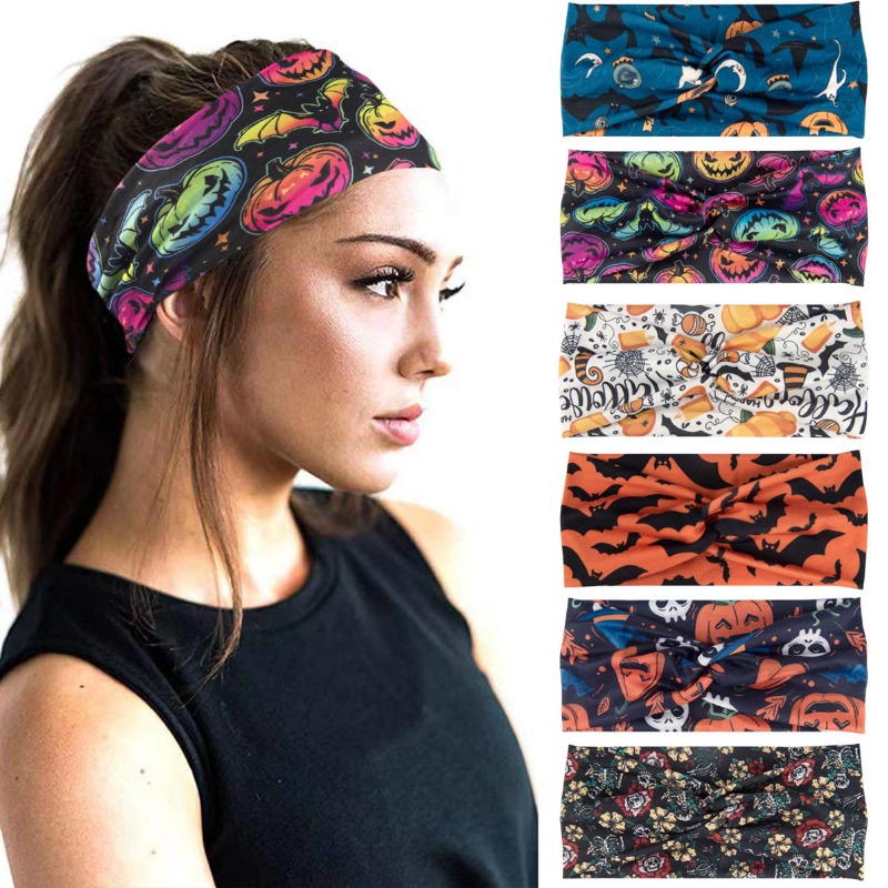 Women'S Running Accessories - Diadema ancha con estampado bohemio de