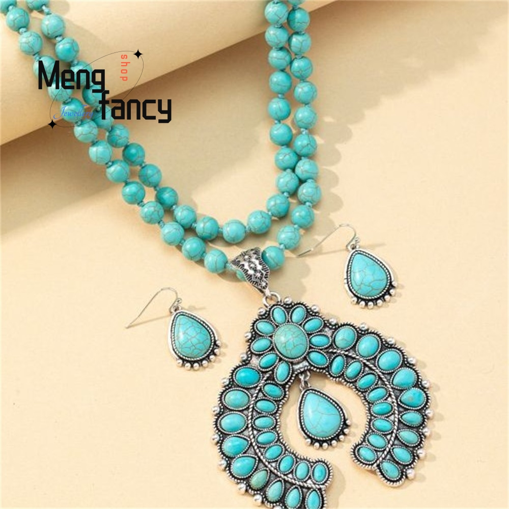 Pendientes de flores retro de  - Layered Necklace Set reseña y precio