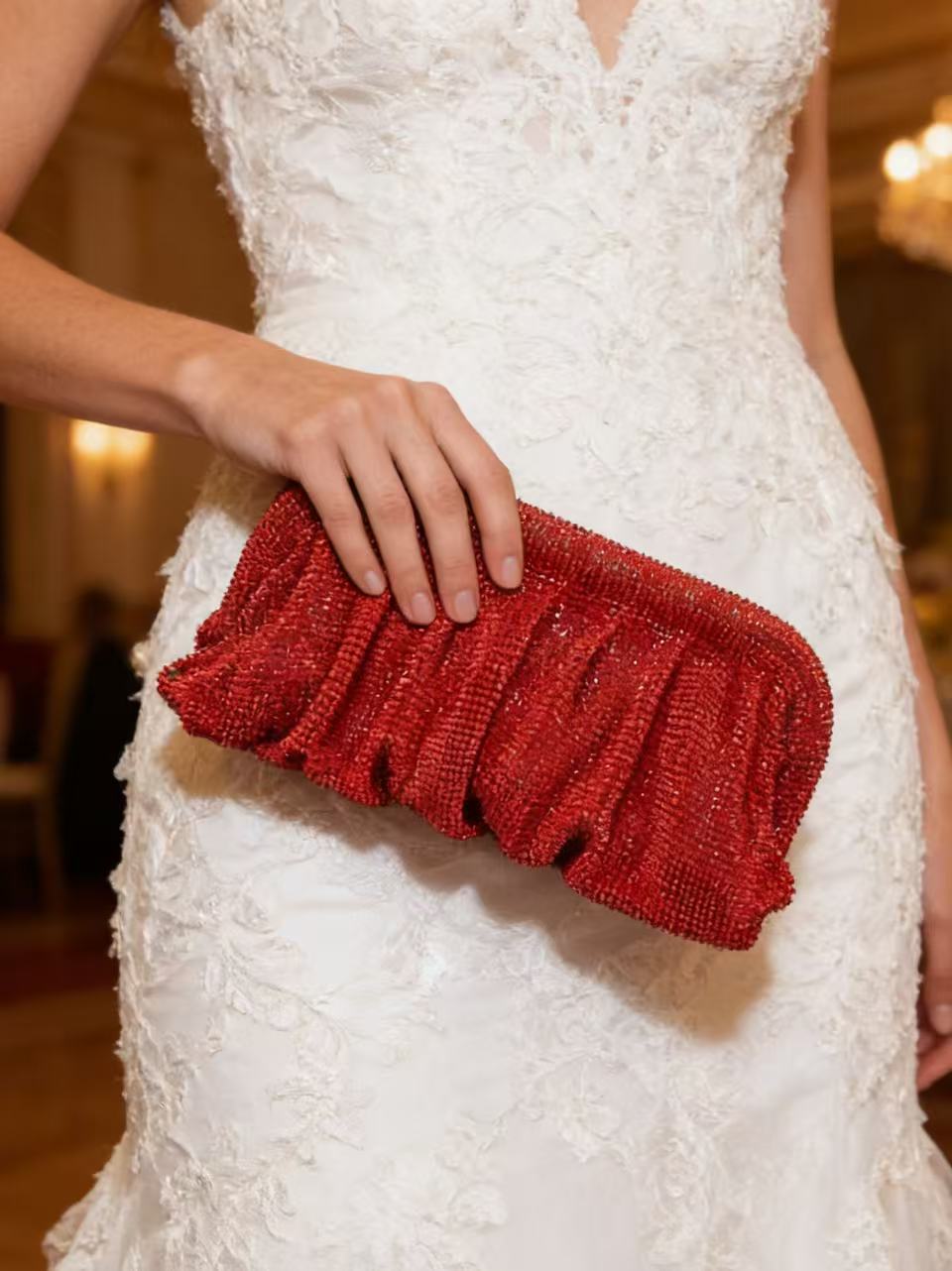 Bolso de mano plisado de malla - Wallet Chain Bag reseña y precio