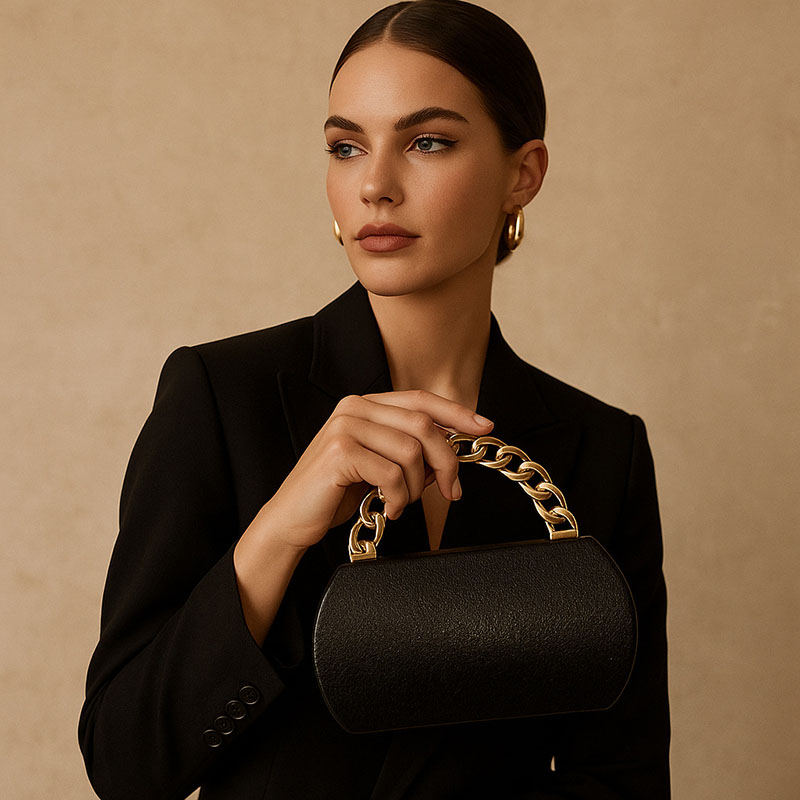 Bolso de mano de lujo con hebi - Wallet Chain Bag reseña y precio