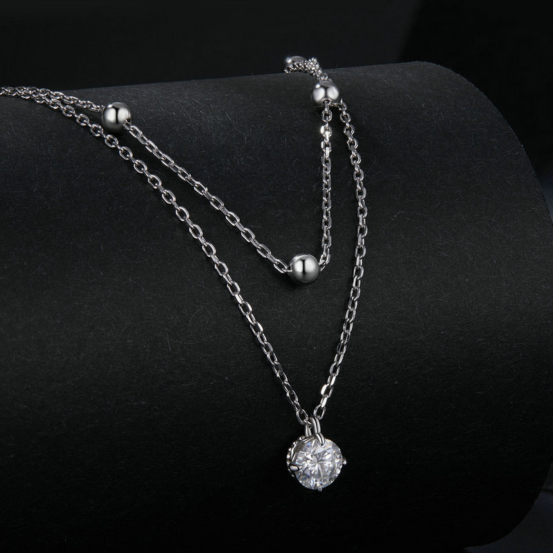 Collar Bamoer U de moissanita  - Layered Necklace Set reseña y precio